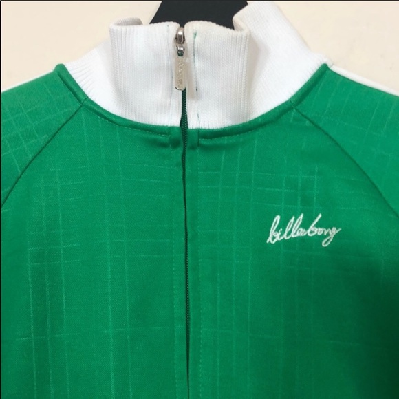 Green and white Billabong track jacket - Picture 5 of 7